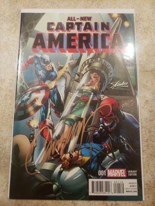 All - Captain America 1 Stan Lee Collectables Campbell Marvel Variant Signed