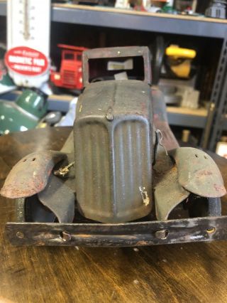 1930 ' s Girard Old Fire Chief Pressed Steel Siren Coupe Vintage Toy Car 3