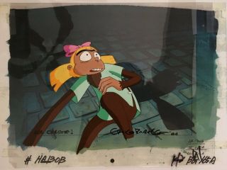 1990s " Hey Arnold " Animation Production Cel - Signed By Craig Bartlett