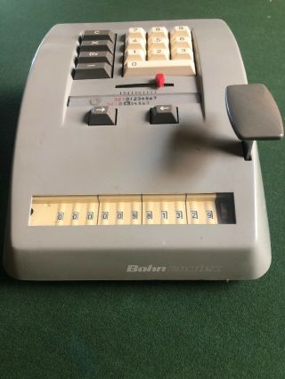 Vintage Rare Bohn Contex Mechanical Calculator Adding Machine 1950s 1960s