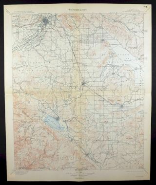 1901 Elsinore California Riverside Moreno Valley Rare Antique Usgs Topo Map