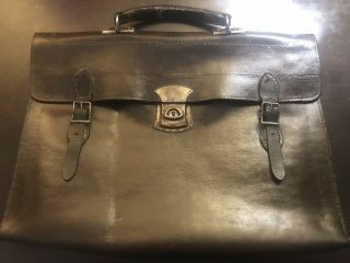 Ww2 German Officer Fullgrain Leather Briefcase,  Made In Nazi Germany,  1939