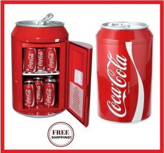 Coca Cola Can Cooler Personal Fridge Beverage Soda Refrigerator 12 Cans 110v