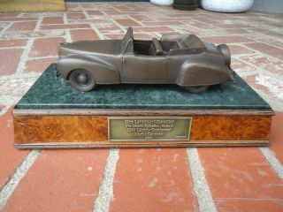 Hpr Bronze Sculpture 1941 Lincoln Continental Mk1 Cabriolet Car Rare 1/24