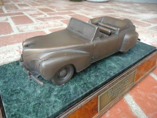 HPR Bronze Sculpture 1941 Lincoln Continental MK1 Cabriolet Car Rare 1/24 2