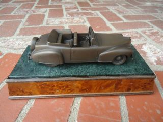 HPR Bronze Sculpture 1941 Lincoln Continental MK1 Cabriolet Car Rare 1/24 3