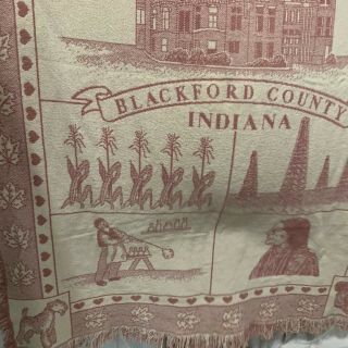 Blackford County Indiana Collectible State Throw Blanket 2