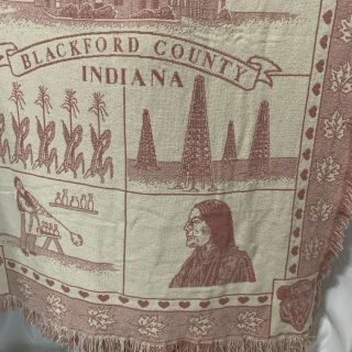 Blackford County Indiana Collectible State Throw Blanket 3
