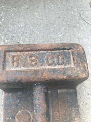 R.  S Co Richardson Scale 30 LB weight Door Stop Antique Vintage Strong Man 3
