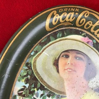 Authentic 1920 Golfer Girl Coca - Cola Change Tray Antique COKE Tip Tray 2