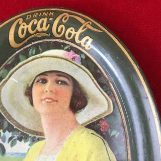 Authentic 1920 Golfer Girl Coca - Cola Change Tray Antique COKE Tip Tray 3