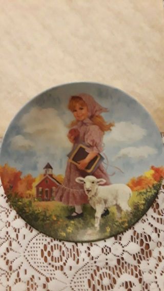 Mother Goose Ser.  " Mary Had A Little Lamb " Collector Plate John Mcclelland W/coa