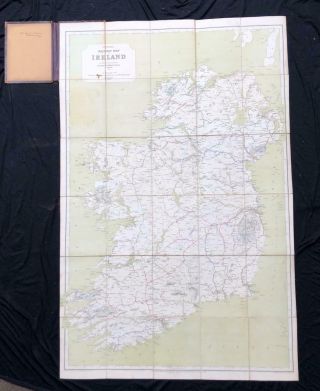 1897 Railway Clearing House Official Railway Map Of Ireland - Rare Irish Railway