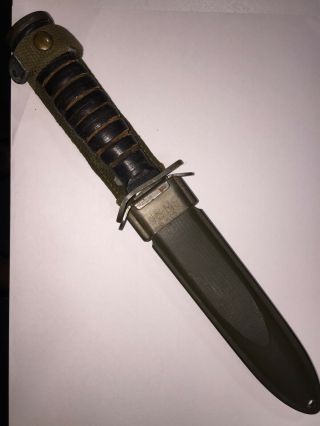 Ww2 Us M3 Trench Knife (imperial) W/ Unmodified M8 Scabbard (bm Co. )