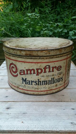 Vintage Campfire Marshmallows Tin 5 Lb