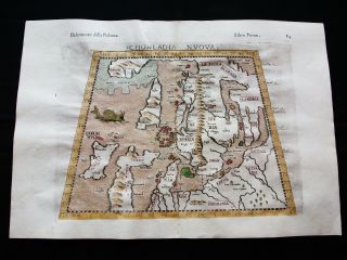 1599 Ptolemy Map Schonladia: Baltic Sea,  North Europe,  Norway Finland Uk