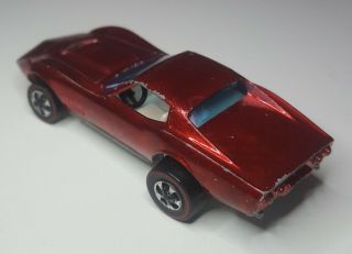 Hot Wheels Custom Corvette HK red/ white int 1968 redline 3