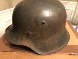Ww2 German M42 Military Helmet With Liner And Chinstrap Hkp64