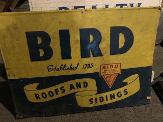 Vintage Advertising Sign,  Metal/tin Bird Roofs And Siding Est 1795 Antique