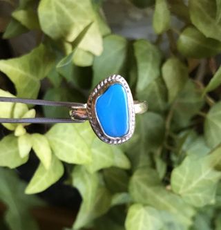 Vintage Navajo Old Pawn Bisbee Turquoise Sterling Ring Sz 6.  5 - 7