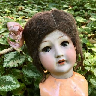 Antique 21 " German Bisque Head Doll Composition Body No 150