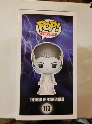 Funko Pop Bride of Frankenstein Movie Monsters 113 GITD Hot Topic Exclusive 3