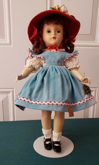 Vintage Madame Alexander Margaret O’brien Doll 14” With Orig Outfit