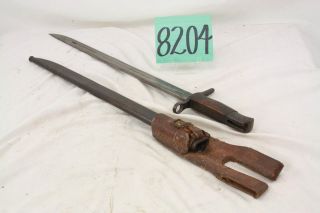 Ww2 Japanese Bayonet Type 30 Made Mukden With Rubberized Frog