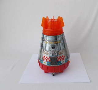 Vintage S.  H.  Horikawa Nasa Space Capsule Tin & Plastic Looks Like Fun