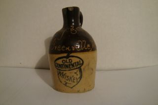 Antique Advertising Old Continental Whiskey Jug Padskey Ca.  Greenville Ms