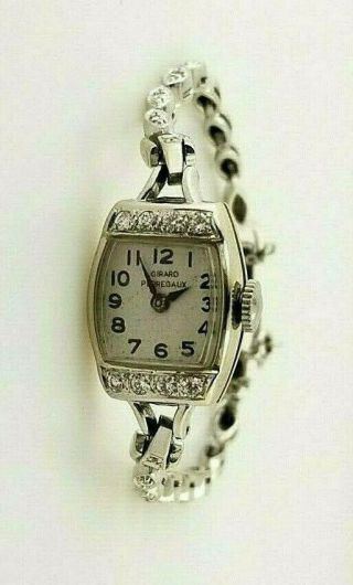 Vintage 14k Gold Giraro Perregaux Diamond Ladies Watch