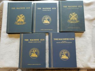 Full Set - The Machine Gun (vol.  1 Thru Vol.  5) Signed By Col.  George M.  Chinn