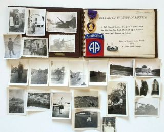 Wwii 82nd Airborne,  325th Gir,  Hq Co,  2nd Bat,  Adress Buddies Book And Pics