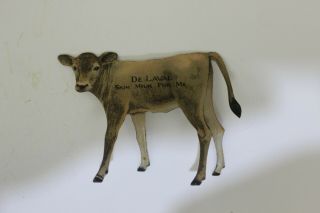 Antique De Laval Cream Separator Tin Advertising Sign - Jersey Cow & Calf 3