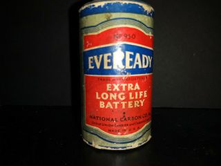 Eveready Old Vintage Size D Battery No 950 Expiration Date 1932 2