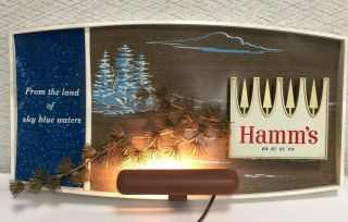 Vintage Hamm’s Beer Light Up Advertising Sign