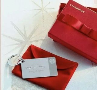 Starbucks 2014.  925 Sterling Silver Keychain Gift Card Ltd Ed $0 Bal