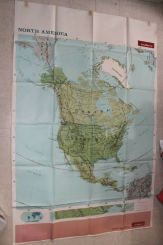 Rand Mcnally School Map Of The United States And Alaska Pull Down Salesman Samp