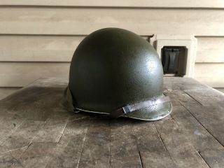 Ww2 Wwii Us M1 Helmet And Liner 344th General Hospital Front Seam Swivel Bale
