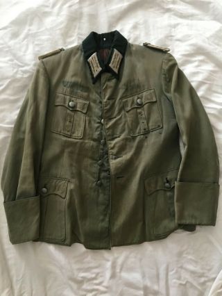 Wwii German Summer Weight Infantry Tunic: German Cross In Gold - Unamed Uniform