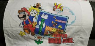Vintage 1988 Nintendo Mario Bros / The Legend Of Zelda Pillowcase
