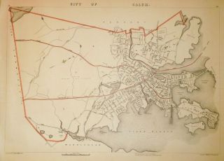 1891 Map City Of Salem Winter Island Salem Neck Kernwood Mass Ma Old