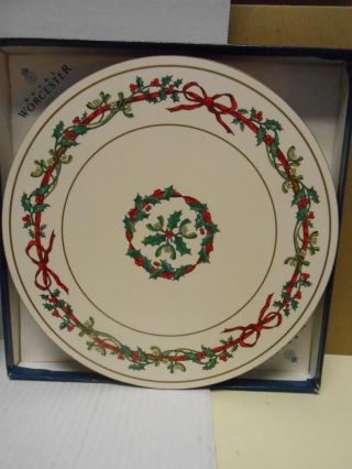 Set Of 6 Royal Worcester 10 " Round Holly Placemats