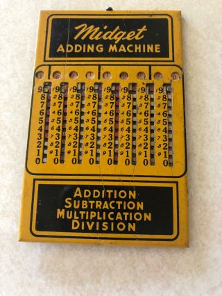 Midget Pocket Adding Machine – Vintage – Complete With Stylus & Papers - Rare