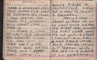 Wwii Handwritten Diary - 628th Tank Destroyer Battalion - European Theater