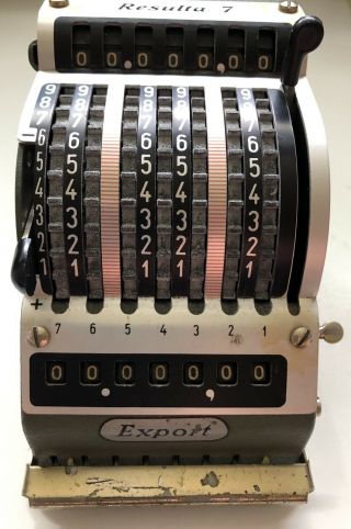 Resulta 7 Export Calculator Adding Machine West Berlin,  Germany,  Stylus