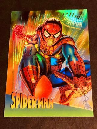 1995 Fleer Ultra Marvel Spider - Man Unissued Holochrome Test Issue? Spider - Man