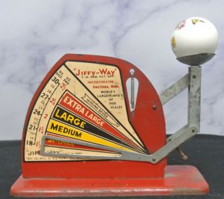 Vintage Jiffy Way Poultry Egg Weighing & Sizing Scale Sheet Metal