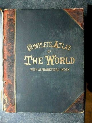 G.  W.  Bacons Complete Atlas Of The World 124 Double Page Maps Dated 1891