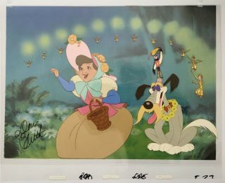 Don Bluth - Thumbelina - 1994 - One Set - Up Signed And Two Promotion Cels